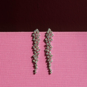 Wiszące kolczyki z brylantami